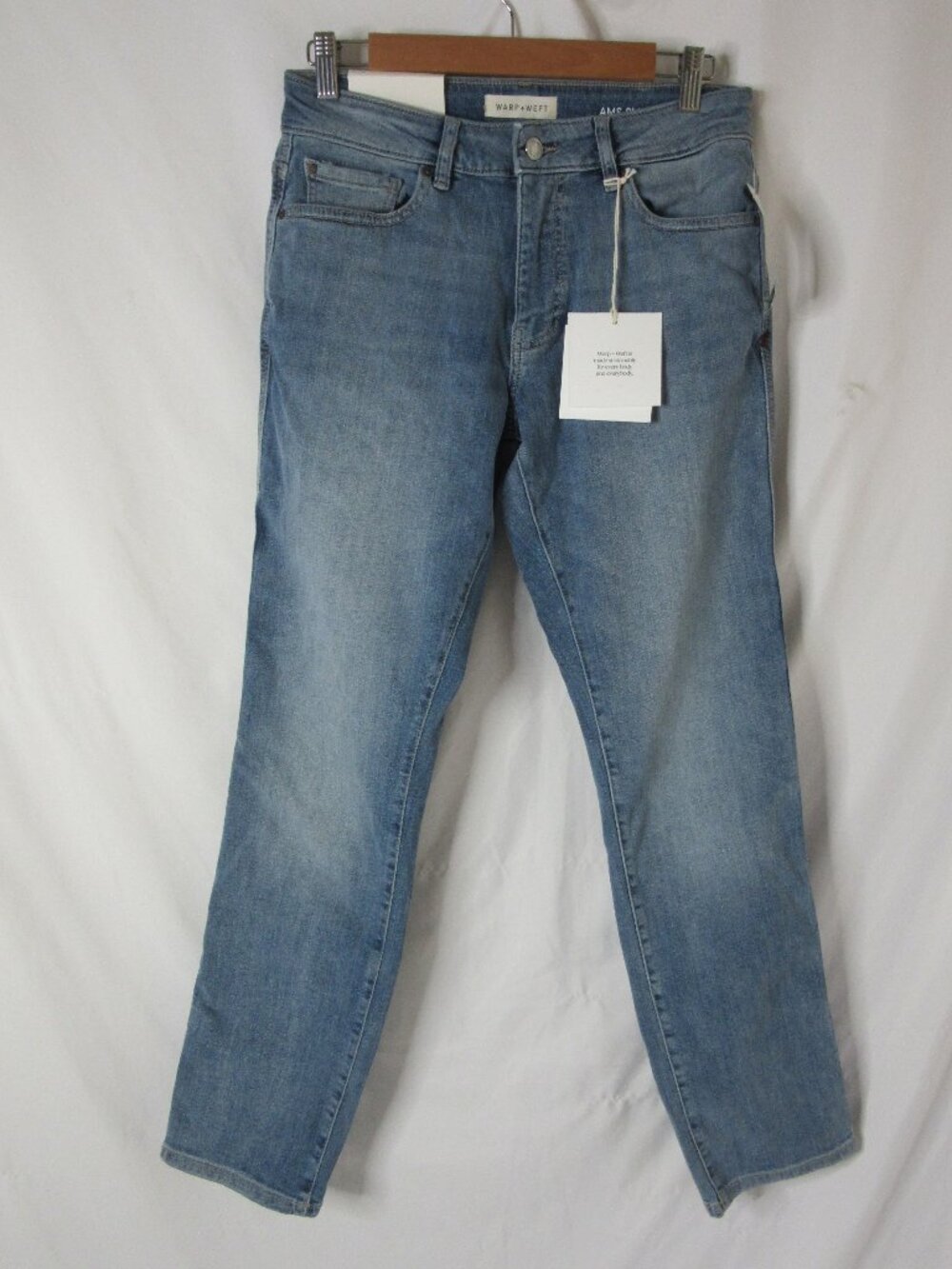Warp + Weft AMS Slim Denim Blue Jeans Amsterdam Slim Fit Men's Size 30x30 NWT